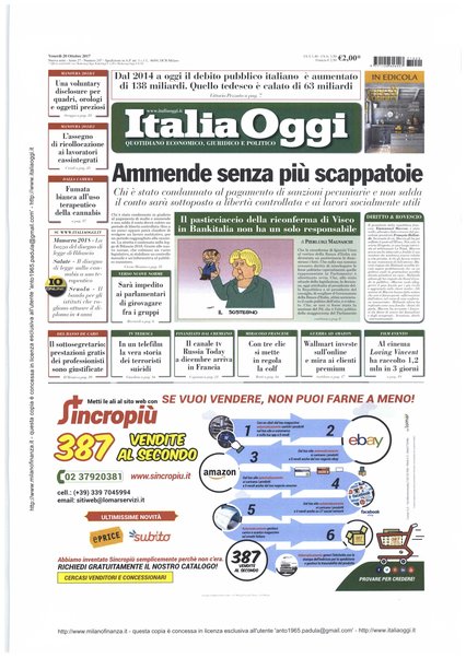 Italia oggi : quotidiano di economia finanza e politica